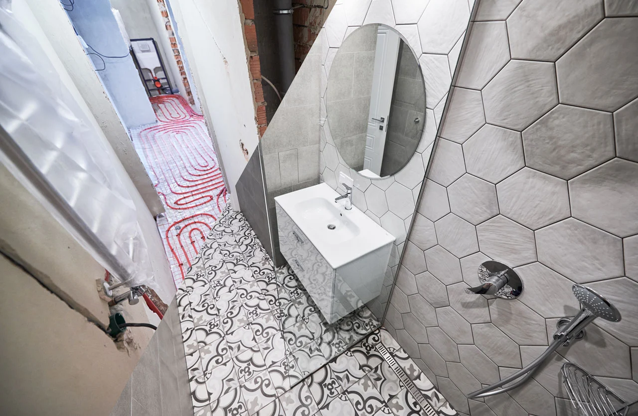 Hexagon Tile Bathroom